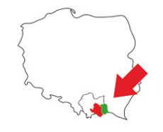 Mapa Polski - Gorlickie Sądeckie